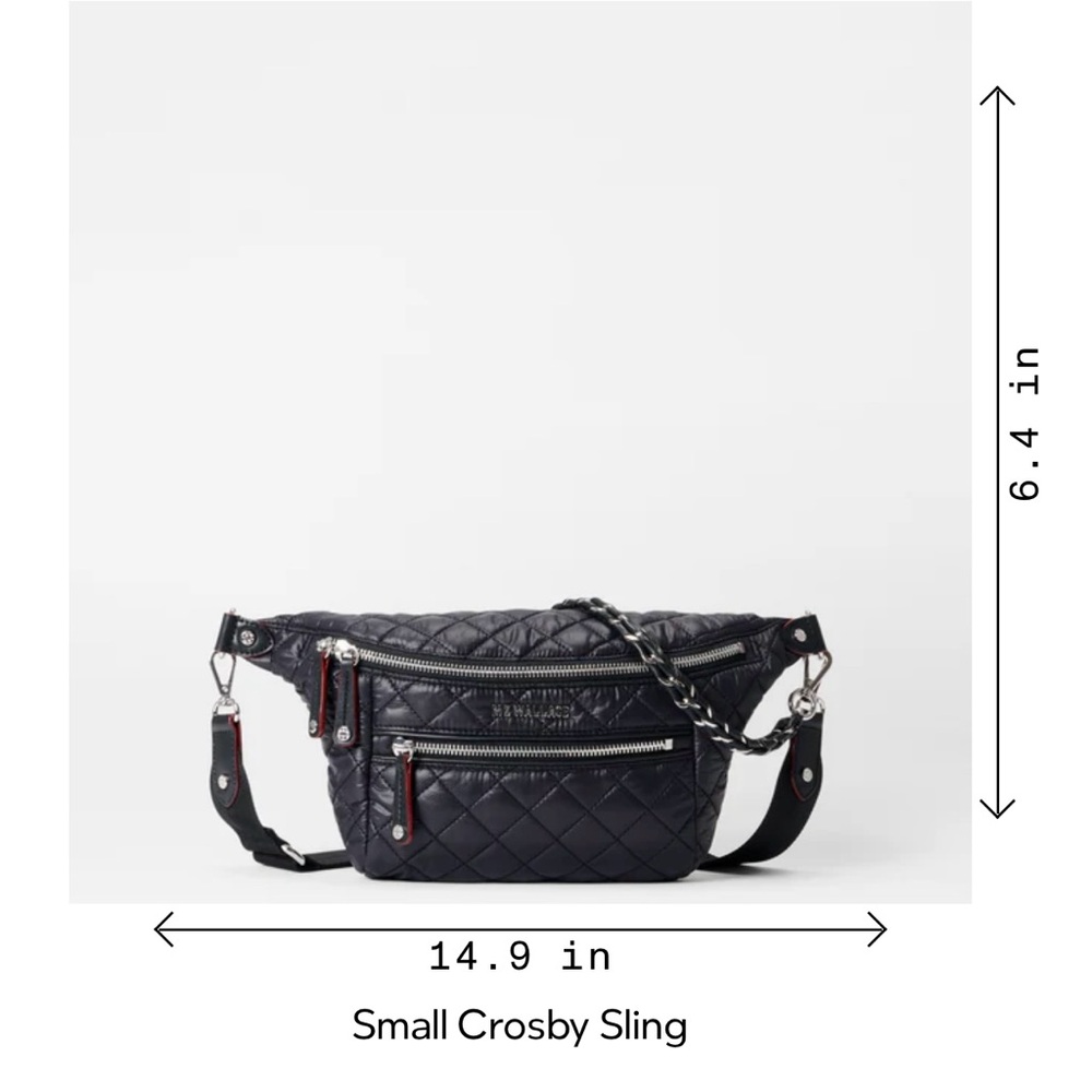 NWT MZ Wallace Small Crosby Black Quilted Crossbody Bag - Picture 9 of 10